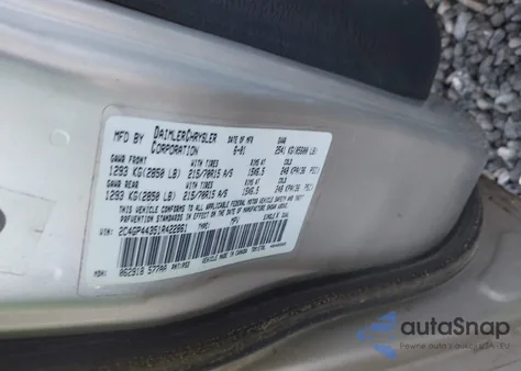 2001 Chrysler Town & Country Lx из США, поврежденный, VIN 2C4GP44351R422861